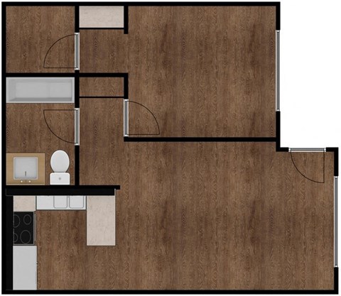 1 Bed 1 Bath Floor Plan at Orange Glen Apartments, California, 91911